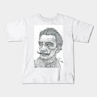 SALVADOR DALI - ink portrait Kids T-Shirt